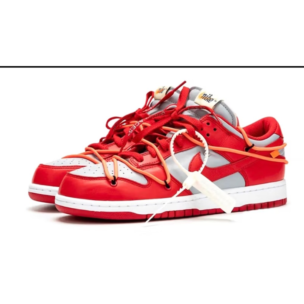 Off-White x Nike Dunk Low University Red CT0856-600 Men's 10.5 w/ Box - Picture 2 of 10